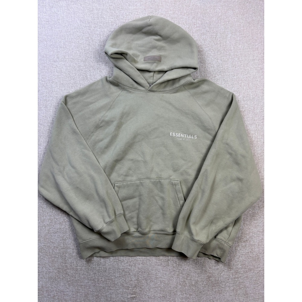 Fear of God Essentials Hoodie Mens XL Sage Green Pullover Sweatshirt
